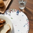 thumbnail image 3 of Spring Floral Round 15 Inch Placemats Set of 4, Watercolor Flower Butterflies Birds Plant HeatResistant Non Slip Place Mats for Dining Table, Wipeable Braided Kitchen Table Mats for Housewarming, 3 of 9