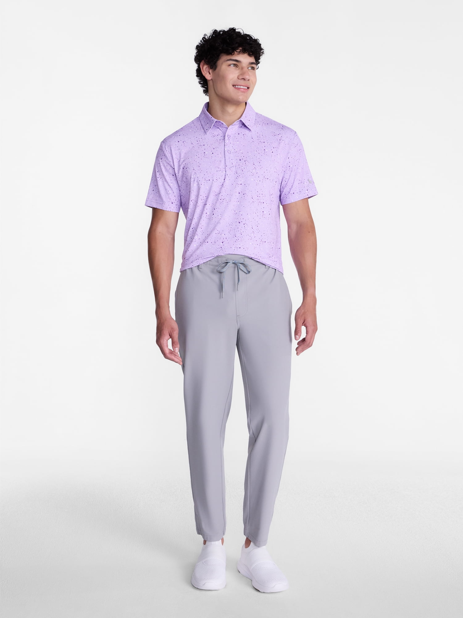 Birdie Bound Splatter Print Golf Polo Shirt, Men's Sizes XS-4XLT