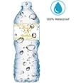 thumbnail image 3 of 75th Birthday Water Bottle Labels; Set of 20 Waterproof Water Bottle Wrappers;Gold and White. Happy Birthday Labels, 3 of 5