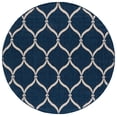 thumbnail image 2 of Safavieh Courtyard Linnet Geometric Indoor/Outdoor Area Rug, Navy/Beige, 6'7" x 6'7" Round, 2 of 10