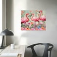 thumbnail image 4 of PIKWEEK Pink Flamingo Bathroom Wall Art Farm Flamingo Bathroom Pictures Wall Decor Motivational Quotes Canvas Painting Rustic Country Framed Artwork for Bathroom Office Bedroom, 4 of 5