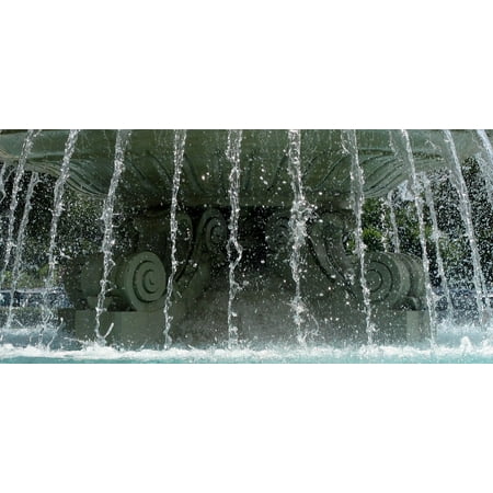 Framed Art For Your Wall Fountain Outside Water Fountain Water Falling Water 10x13 Frame