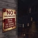 thumbnail image 1 of SCZ No Trespassing Retro Metal Sign Bandera Placa Bar Club Café Garaje Decoración de Pared Arte, 1 of 3