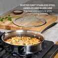 thumbnail image 6 of T-fal Ceramic HybridMesh Stainless Steel, 10 Piece Cookware Set, 6 of 10