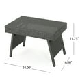 thumbnail image 4 of GDF Studio Raleigh Outdoor Wicker 3 Piece Chaise Lounge Set, Gray, 4 of 17