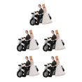 thumbnail image 3 of Ounissouiy Wedding Bride Groom Couple Motorcycle Resin Figurine Topper Cake Decoration Type2 NO2, 3 of 6