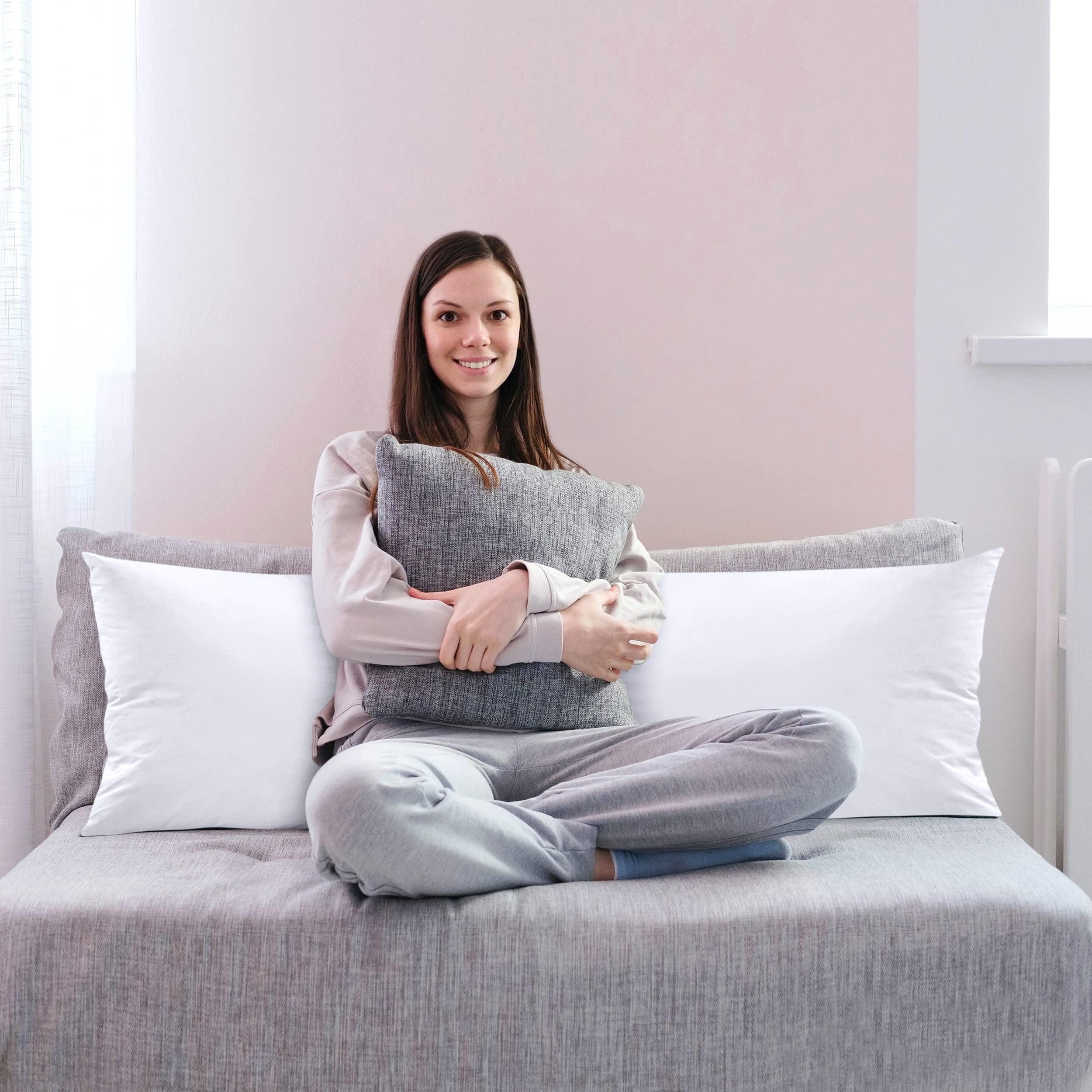 Utopia Bedding Full Body Pillow for Adults White, 20 x 54 Inch, Long Pillow Insert for Sleeping, Ideal for Side Sleepers