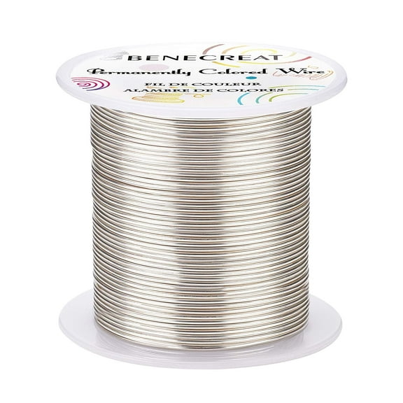 18 Gauge 32 Yards Tarnish Resistant Silver Wire Jewelry Beading Wire for Beading Wrapping and Other Jewelry Craft Making Silver