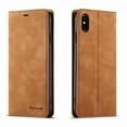 thumbnail image 2 of iPhone XS Max Flip Case, Dteck PU Leather Folio Case with Card Slots, Simple Style and Lightweight, Compatible With Apple iPhone XS Max 6.5 inch, Brown, 2 of 4