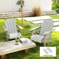 thumbnail image 2 of Outsunny 2PCS Adirondack Chair Cushion, Patio Chair Cushions, Light Grey, 2 of 10