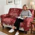 thumbnail image 4 of Yuyamidu Xmas Tree Loveseat Recliner Covers 2 Seater Stretch Recliner Loveseat Slipcover with Elastic Edge Washable Reclining Couch Covers Gift for Friends, 4 of 8
