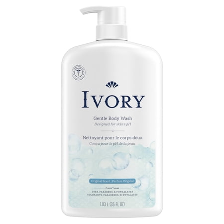 (4 PACK) IVORY MILD AND GENTLE BODY WASH, ORIGINAL SCENT, 35 FL OZ
