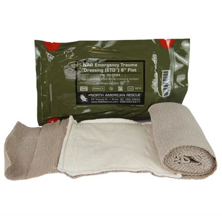 NAR Emergency Trauma Dressing  6  Width  Standard Vacuum Pack