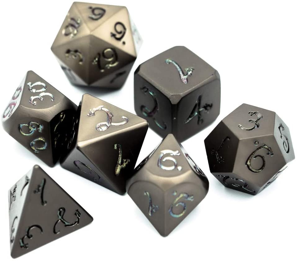 Dice 7 Piece set D & D Lt Green Pearl Polyhedral Pathfinder Dungeons & Dragons 