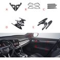 thumbnail image 2 of Xotic Tech Interior Armrest Stripe Window Switch Panel Handle Wrist Frame Pillar Speaker Cover Trim Combo Kit , Carbon Fiber Pattern , Compatible with Honda Civic Sedan 2016-2021, 2 of 9