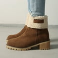 thumbnail image 3 of Dakaela Snow Ankle Boots for Women Chunky Heel Slip on Winter Booties Comfortable Outdoor Work Shoes, 3 of 9
