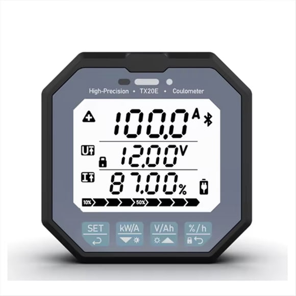 Coulómetro para Android, Monitor de Batería de Litio con Bluetooth, Medidor de Culombio, Pantalla de Potencia para Coche, Indicador de Capacidad de Batería de 100 A.