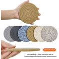 thumbnail image 4 of Posavasos trenzados de 12 piezas, posavasos redondos tejidos, posavasos tejidos absorbentes, posavasos calientes, posavasos para bebidas, hogar, cocina (color claro) JFHHH pequeña, 4 of 5