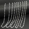 thumbnail image 5 of 5PCS 16-30inch Silver Plated Link Chain With Stamp Necklace With Lobster Clasps For Jewelry Making, 5 of 5