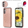 thumbnail image 6 of Designed for Samsung Galaxy A54 Case Wallet with Card Holder,Women Mandala Emboss PU Leather with Stand Card Slots Magnetic Clasp Slim Protective Phone Case for Galaxy A54 5G (Rose Gold), 6 of 14