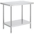 thumbnail image 1 of VEVOR Stainless Steel Work Prep Table Commercial Worktable Food Prep 24x36x34in, 1 of 9