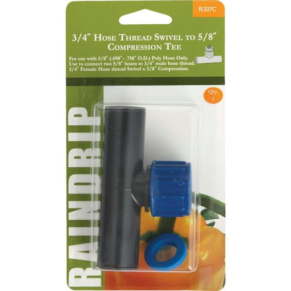 Raindrip  Compression  3/4 in. Drip Irrigation Tee  1 pk