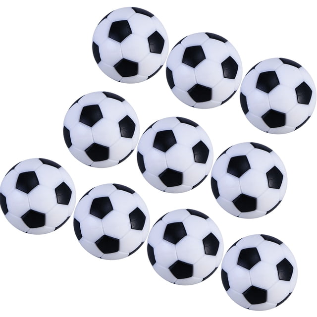 UPGRATOR 10Pcs Small Footballs Plastic Table Soccer Replacement Balls for Indoor Playtime 32mm Diameter