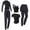 Black, variant on 5 Piece Women's Yoga Athletic Clothing Set, Long Sleeve Workout Wear for Ladies, Breathable Moisture-Wicking, Includes Jacket, Top, Trousers, Skirt, Black, XXL Size