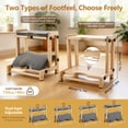 thumbnail image 4 of Wooden Foot Rest Under Desk, 2-Tier Adjustable Under Desk Footrest with Removable Washable Cushion, Ergonomic Office Foot Rest Under Desk for Home & Work, 4 Height Levels, 150 lbs, 4 of 11