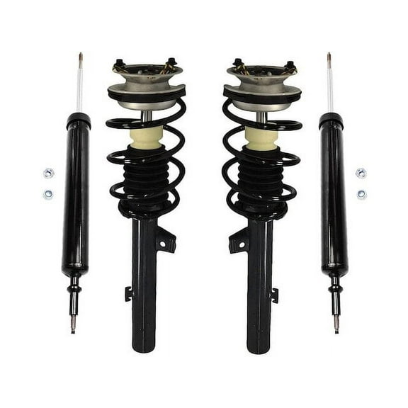 Front and Rear Suspension Strut and Shock Absorber Assembly Kit - Compatible with 2008 - 2012 BMW 128i Base 2009 2010 2011