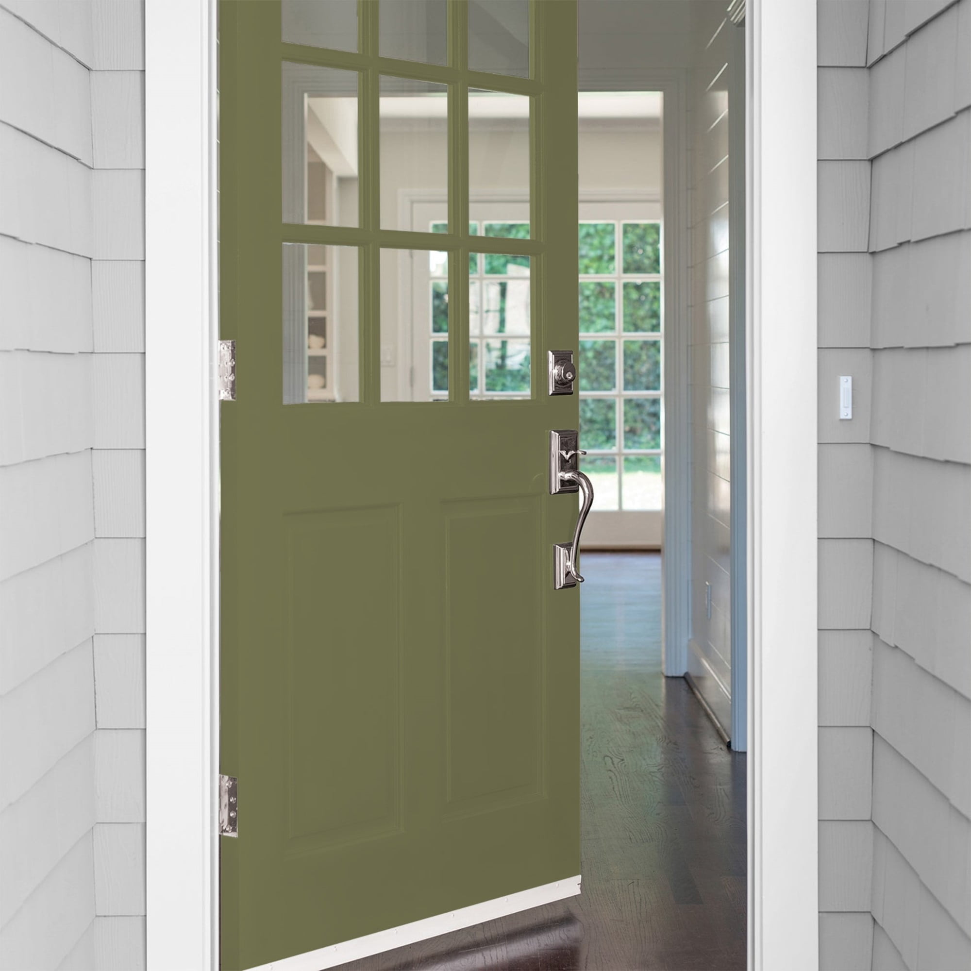Glidden Fundamentals Gratefully Grass / Green, Satin Exterior Paint, 1 Gallon