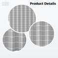 thumbnail image 2 of Gray Plaid Shower Curtain, 78.7 x 78.7 in / 200 x 200 cm, Plastic Bathroom Curtain with Hooks, Modern Waterproof, 2 of 5