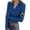 V-Blue, variant on LEBONYARD Women's Trendy Semi High Collar Lace Chic Groove Ribbed Comfortable Thermal Solid Color Long Sleeve Slim Base Knitted Pit Pullover Tops