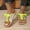 White, variant on Womens White Canvas Espadrille Mules Open Toe Lace Up Flat Slip On Summer Sandals with Neon Yellow Laces,Size 5.5