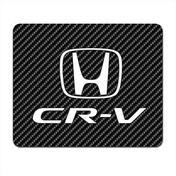 Honda CR-V Black Carbon Fiber Texture Graphic PC Mouse Pad for Gaming and Office