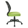 thumbnail image 3 of Screen Back Armless Task Chair with Green Mesh Fabric and Wheel Carpet Casters, 3 of 5