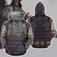 thumbnail image 4 of Sudadera con capucha con estampado 3D de samuráis para hombre, sudadera con capucha con gráfico de caballeros de armadura, sudaderas geniales de moda para niños, suéter superior Harajuku de invierno, 4 of 5