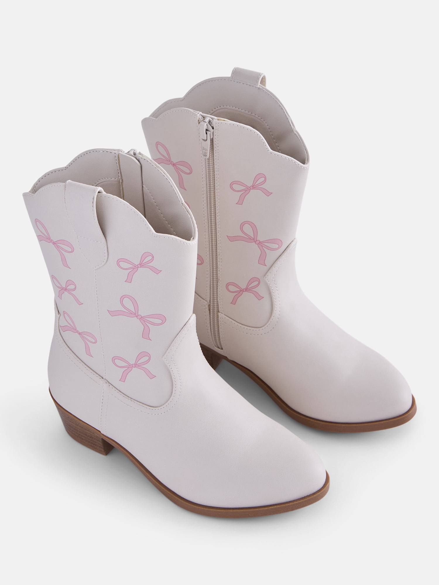 Wonder Nation Toddler, Little & Big Girls Bow Western Boots