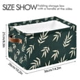 thumbnail image 4 of Yayeee 2 Pack Canvas Storage Basket with Handles for Shelves Fabric Bins Closet Organizer, Beige Leaves, 4 of 8