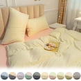 thumbnail image 1 of Sentmoon Duvet Cover Set Bed Sheets Suitable for Bed Type In Student Dormitories Comfortable and Soft Four Piece Bedding Set Fresh Color Washed, 1 of 7