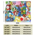 thumbnail image 3 of Super Mario Blanket, Super Soft Throw Blanket For Bed Sofa Couch, Cozy Flannel Blanket For Bedroom Livingroom, 40"X30", 3 of 9