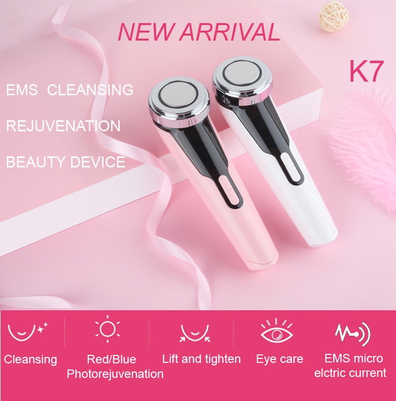 LNGOOR Electric Ultrasonic Face Beauty Instrument Facial Massager 6 in 1 Face Cleaner Machine