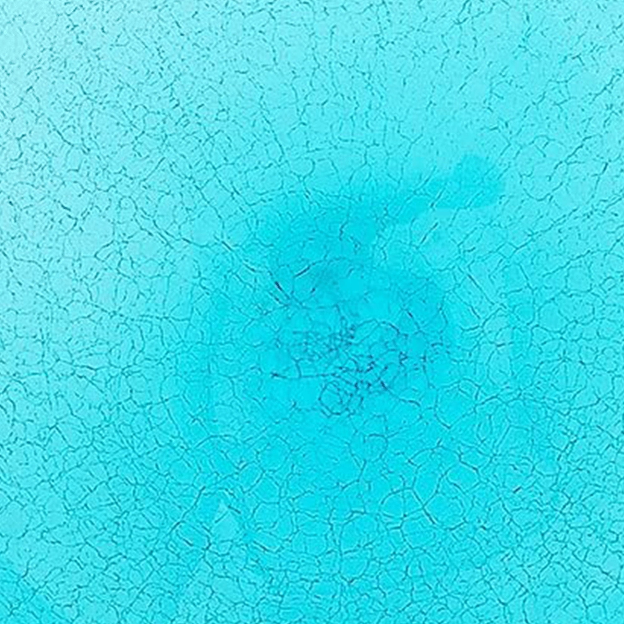 Achla Designs Hand Blown Crackled Glass Garden Birdbath Bowl, 12 Inch, Teal