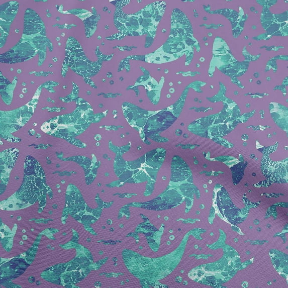 oneOone Polyester Spandex Medium Purple Fabric Sea Sewing Craft Projects Fabric Prints By Yard 56 Inch Wide
