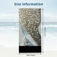 thumbnail image 2 of PHYHOO  Silver Gray Glitter Microfiber Sand Free Beach Towel Oversized Quick Dry Absorbent for Pool Swimming Bathroom Beach Towel 30x60in, 2 of 8