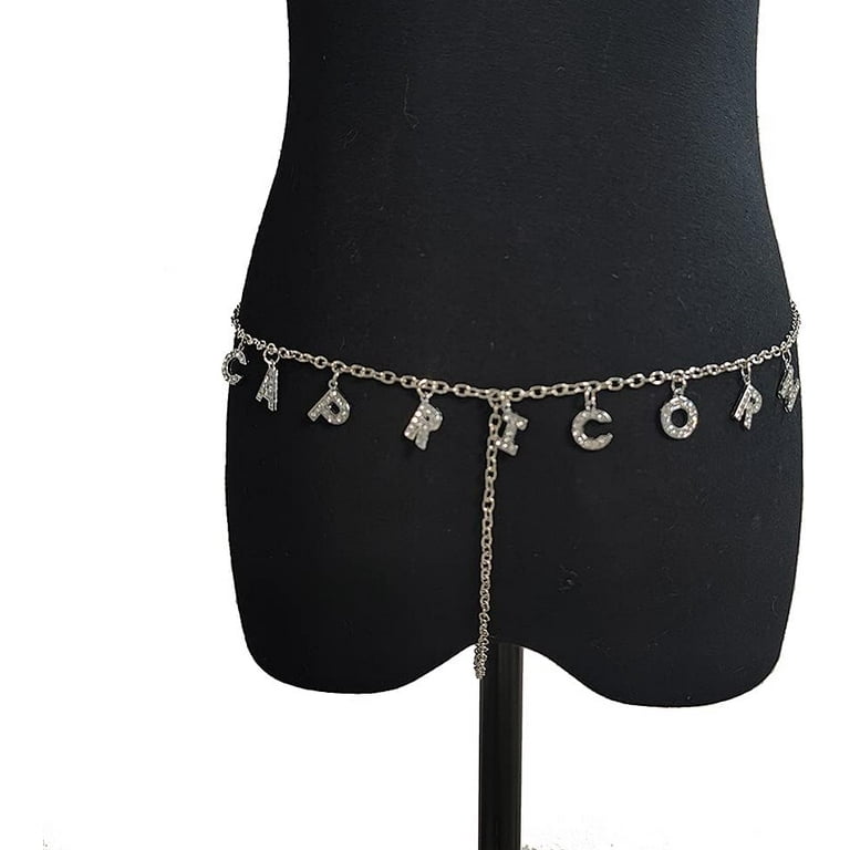Women Sexy Rhinestone Capricorn Constellations Waist Body Chain