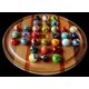 thumbnail image 2 of Juego de mesa Marble Solitaire Marble BoardGames hecho a mano de 16 pulgadas, 2 of 3