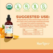 MaryRuths Vitamin C Liquid Drops USDA Organic Orange Vanilla Flavor Vegan Non-GMO Acerola Fruit Extract 4 fl oz