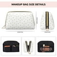 thumbnail image 2 of Simple Drawing Cute Rabbit Carrot Makeup Bag, Large Capacity Travel Cosmetic Bag for Women Girls- Travel Toiletry Bag Leather Portable Waterproof Makeup Case Organizer with Handle, 2 of 4