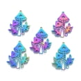 thumbnail image 3 of 20pc Ion Plating(IP) 201 Stainless Steel Pendant Hollow Charms Mushroom Rainbow Color 35x28x1.5mm Hole: 1.4mm, 3 of 3
